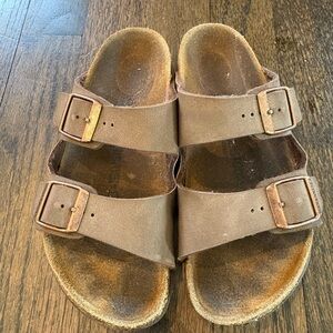 Birkenstock Arizona Slide Sandal Brown Kids Size 32/1-1.5